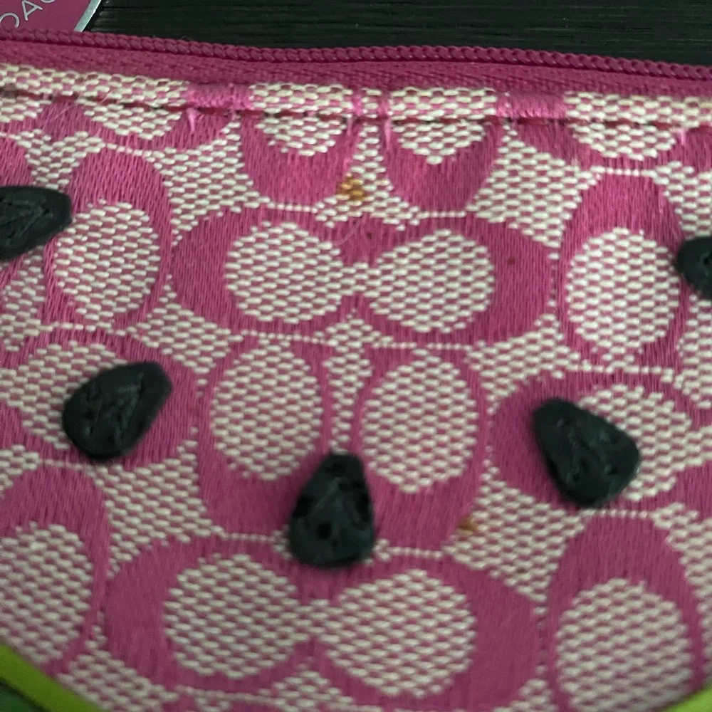 Coach Pink and Green Watermelon Wristlet - Picture 10 of 10